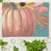 Kürbis aquamarin geschirrtuch (Gefaltet)