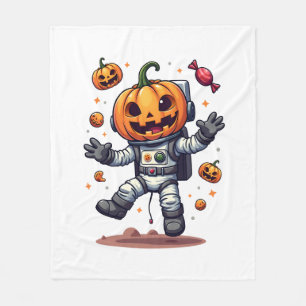 Kürbis-Astronaut � Spuk-Space-Explorer-Shirt Fleecedecke