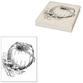 Kürbis auf den Weinstock Gummistempel (Stempel)