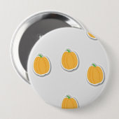 Kürbis auf grau button (Vorne & Hinten)