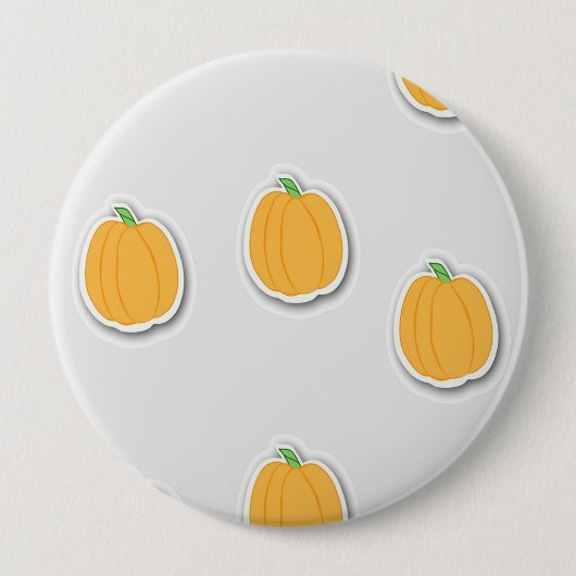 Kürbis auf grau button (Vorderseite)