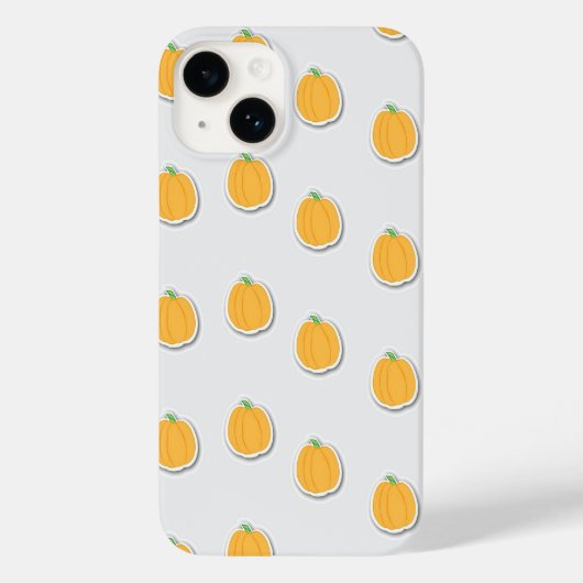 Kürbis auf grau Case-Mate iPhone hülle (Rückseite)