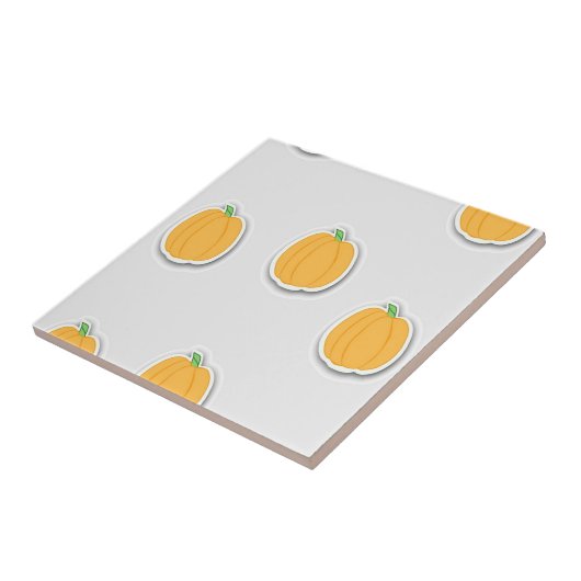 Kürbis auf grau fliese (Seite)