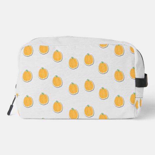 Kürbis auf grau waschbeutel (Rückseite)