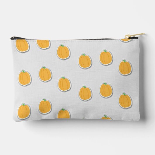 Kürbis auf grau zubehörtasche (Rückseite)