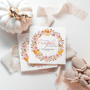 Kürbis "Auf Ihrem Weg" Baby Shower Benutzerdefinie Serviette