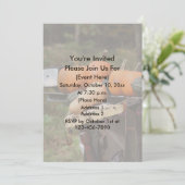 Kürbis auf Niedliche Natur Einladung (Stehend Vorderseite)