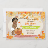 Kürbis-Baby-Dusche rustikale Vintage Fall Einladung (Vorderseite)