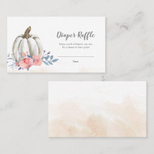 Kürbis-Baby-Party-Blumen-Windel-Raffle-Karte Visitenkarte