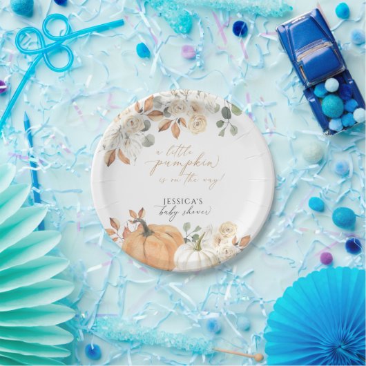 Kürbis Babydusche Papierplatte Pappteller (Party)