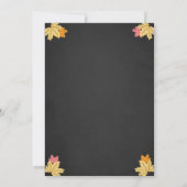 Kürbis-Babypartyeinladung Herbst-Fall-Rosa Einladung (Rückseite)