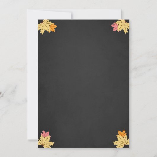 Kürbis-Babypartyeinladung Herbst-Fall-Rosa Einladung (Rückseite)