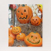 Kürbis beängstigende, unscharfe halloween Kürbisla Puzzle (Vertikal)