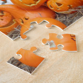 Kürbis beängstigende, unscharfe halloween Kürbisla Puzzle (Seite)