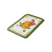 Kürbis, Beeren und Blätter fallen Erntedank Badematte (Schrägansicht)