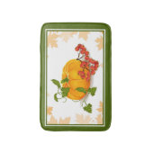 Kürbis, Beeren und Blätter fallen Erntedank Badematte (Vorderseite Vertikal)