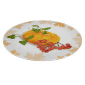 Kürbis, Beeren und Blätter fallen Erntedank Schneidebrett (Ecke)