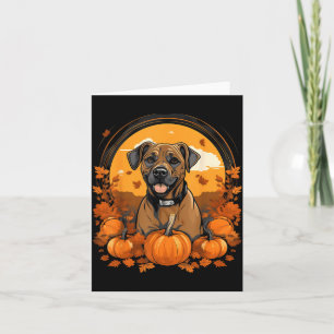 Kürbis Black Mouth Cur Hund Halloween Erntedankfes Karte