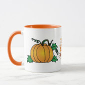 Kürbis-Blatt-Fall-Natur gestaltet Tasse (Links)