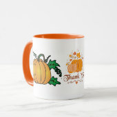 Kürbis-Blatt-Fall-Natur gestaltet Tasse (Vorderseite Links)