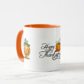 Kürbis-Blatt-Fall-Natur gestaltet Tasse (Vorderseite Links)