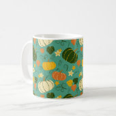 Kürbis, Blätter: Herbstpflanzenmuster Kaffeetasse (Vorderseite Links)