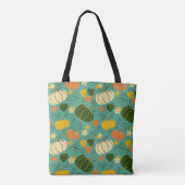 Kürbis, Blätter: Herbstpflanzenmuster Tasche (Rückseite)