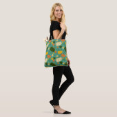 Kürbis, Blätter: Herbstpflanzenmuster Tasche (Am Model)
