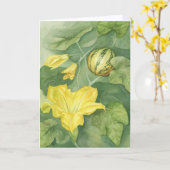 Kürbis-Blume Karte (Gelbe Blume)
