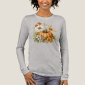 Kürbis-Blumen-Herbststimmung Tri-Blend Shirt (Vorderseite)