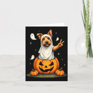 Kürbis Boo Geist Scottish Terrier Hund Halloween Karte