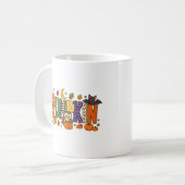 Kürbis-Buchstaben-Block Kaffeetasse (Vorderseite Links)