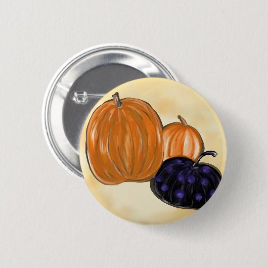 Kürbis Button (Vorne & Hinten)