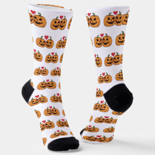 Kürbis-Cartoons Socken