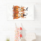 Kürbis-Corgi-Party Banner (Insitu)