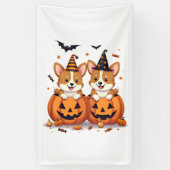 Kürbis-Corgi-Party Banner (Vertikal)