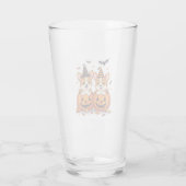 Kürbis-Corgi-Party Glas (Rückseite)