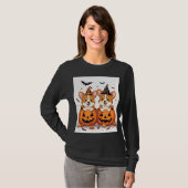 Kürbis Corgi Party T-Shirt (Vorne ganz)