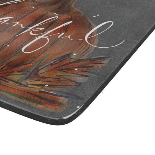 KÜRBIS-DANKBARES TAFEL-GLASSCHNEIDEN-BRETT SCHNEIDEBRETT (Ecke)