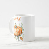 Kürbis der Dankbarkeit Kaffeetasse (Vorderseite Links)