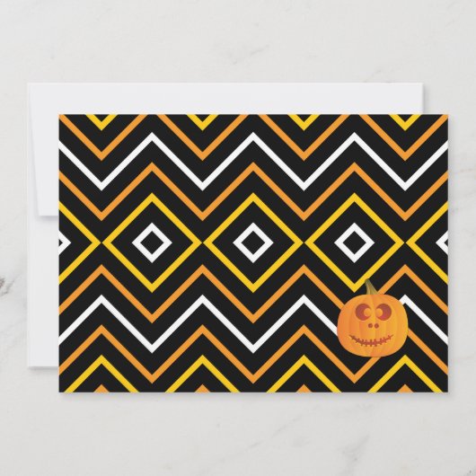 Kürbis, der Party schnitzt Einladung (Rückseite)