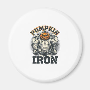Kürbis Eisen Vintage Bodybuilding Halloween Design Magnet