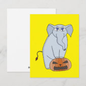 Kürbis Elefant Feiertagskarte (Vorne/Hinten)