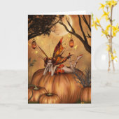 Kürbis-Elf Karte (Gelbe Blume)