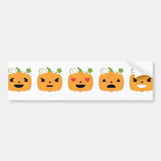 Kürbis-Emojis Autoaufkleber (Vorne)