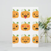 Kürbis-Emojis Briefpapier (Stehend Vorderseite)