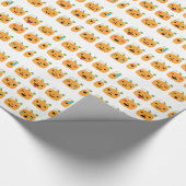 Kürbis-Emojis Geschenkpapier (Ecke)