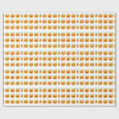 Kürbis-Emojis Geschenkpapier (Flach)