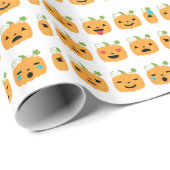 Kürbis-Emojis Geschenkpapier (Rolleneckpunkt)
