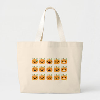 Kürbis-Emojis Jumbo Stoffbeutel